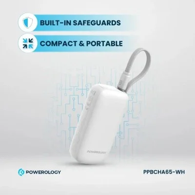 Power Bank 5000Mah Powerology - White